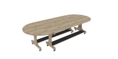 T-tafel 225 cm dubbel grey craft oak 225 Tangara Groothandel voor de Kinderopvang Kinderdagverblijfinrichting